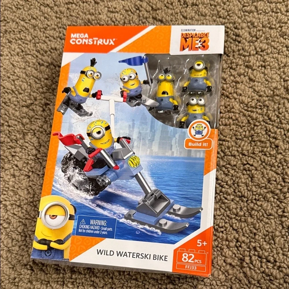 Mega Construx despicable me 3 wild waterski set FFJ33 82 pieces new sealed box